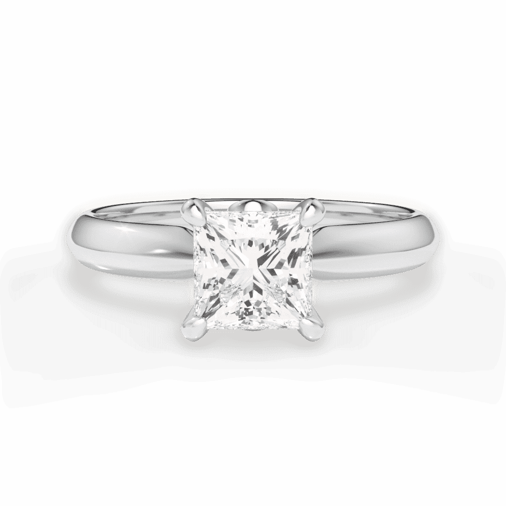 14kt White Gold/18kt White Gold/Platinum/princess/top