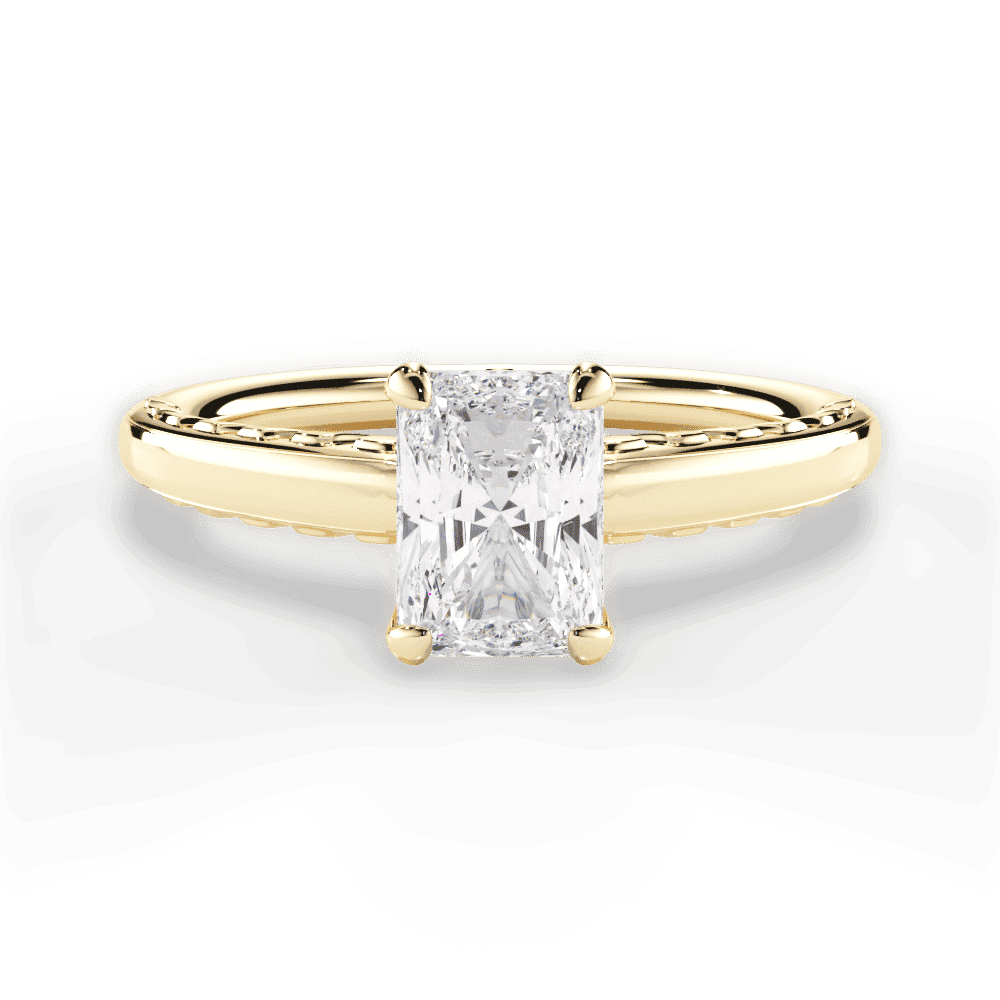 14kt Yellow Gold/18kt Yellow Gold/radiant/top
