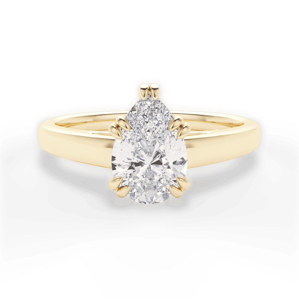 14kt Yellow Gold/18kt Yellow Gold/pear/top