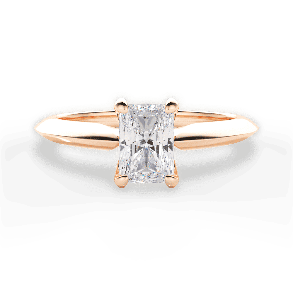 14kt Rose Gold/18kt Rose Gold/radiant/top