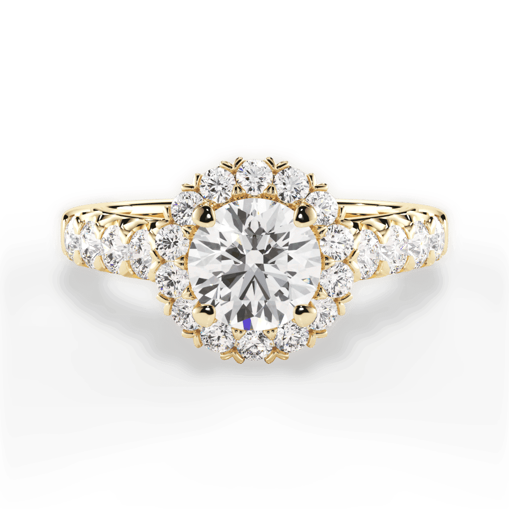14kt Yellow Gold/18kt Yellow Gold/round/top