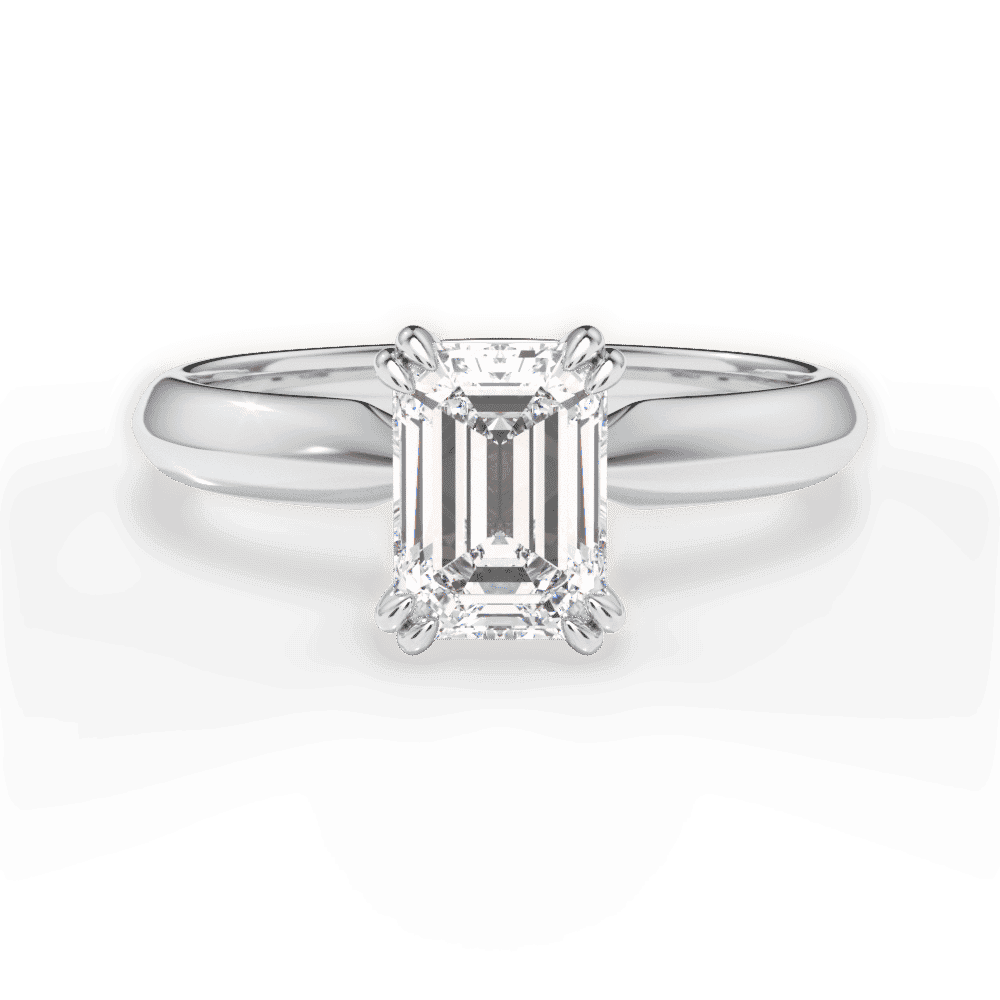 14kt White Gold/18kt White Gold/Platinum/emerald/top