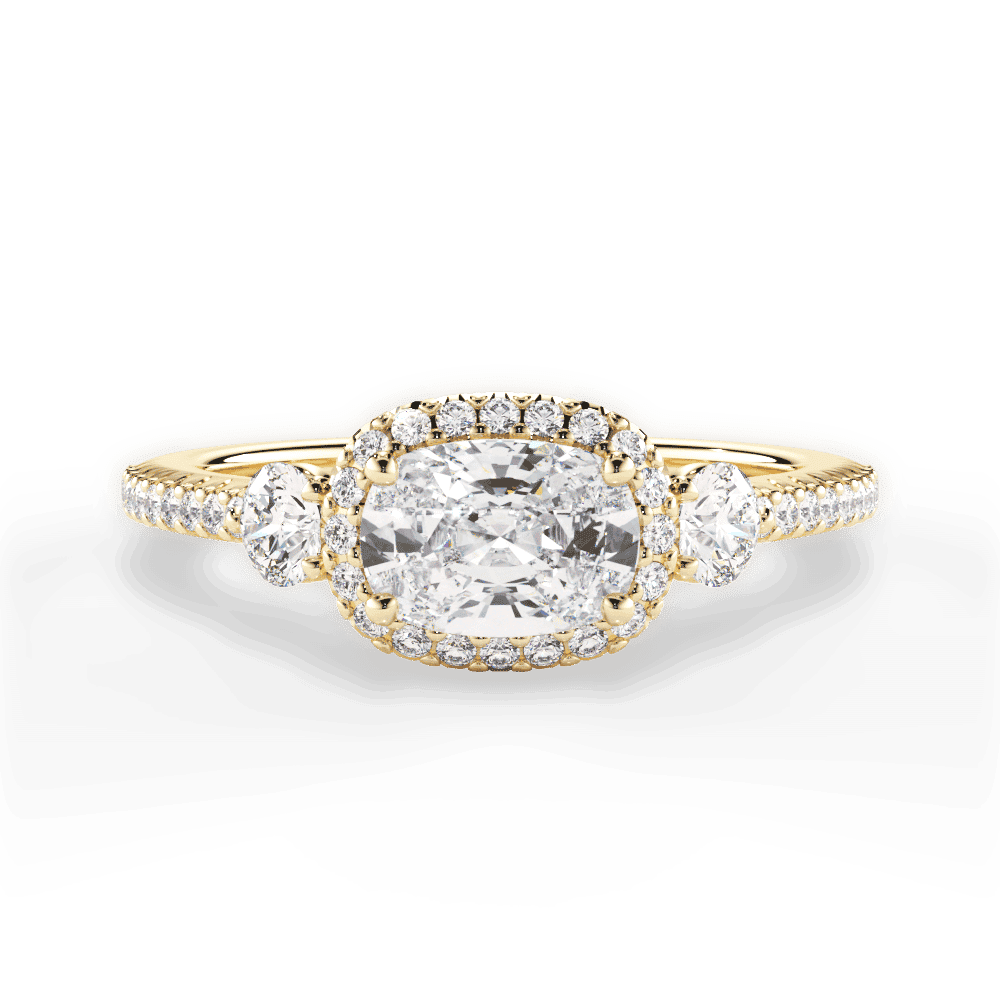 14kt Yellow Gold/18kt Yellow Gold/cushion/top