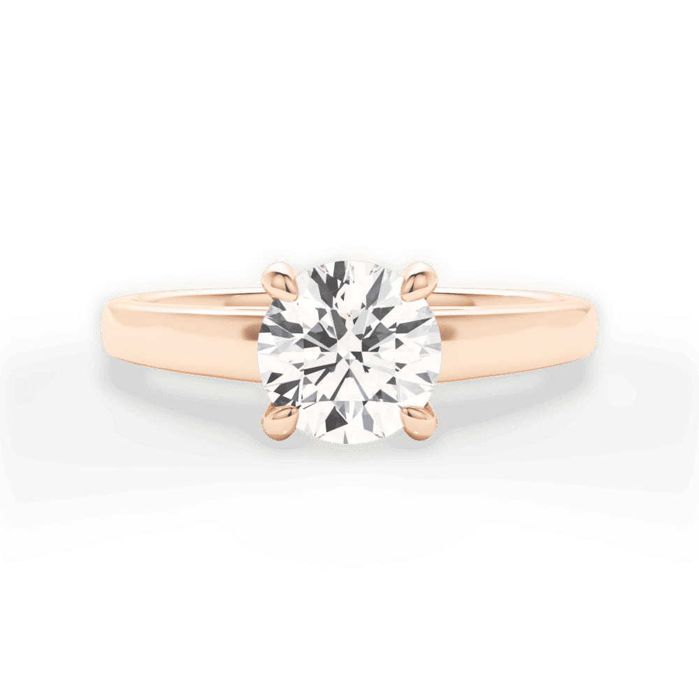 14kt Rose Gold/18kt Rose Gold/round/top