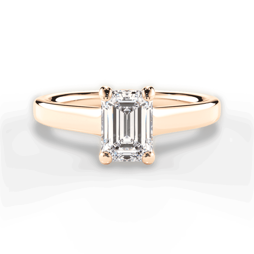 14kt Rose Gold/18kt Rose Gold/emerald/top