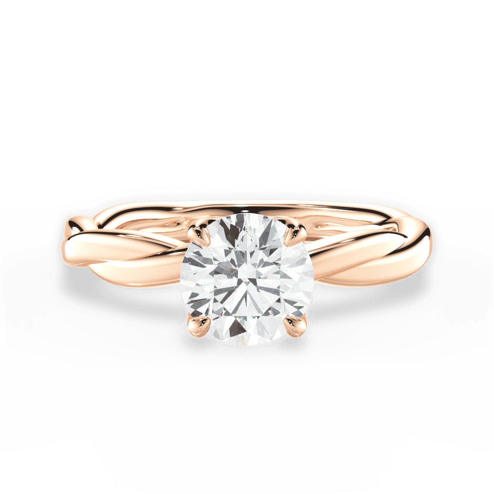 14kt Rose Gold/18kt Rose Gold/round/top