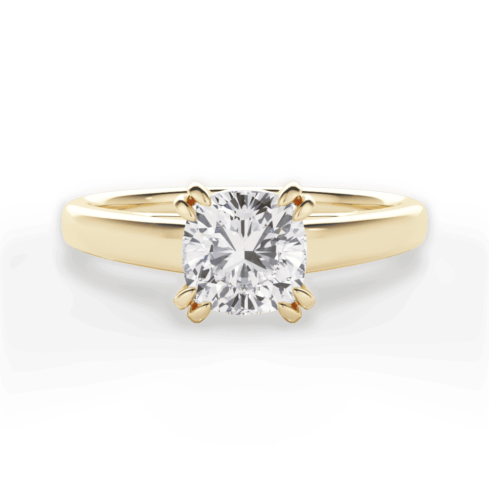 14kt Yellow Gold/18kt Yellow Gold/cushion/top