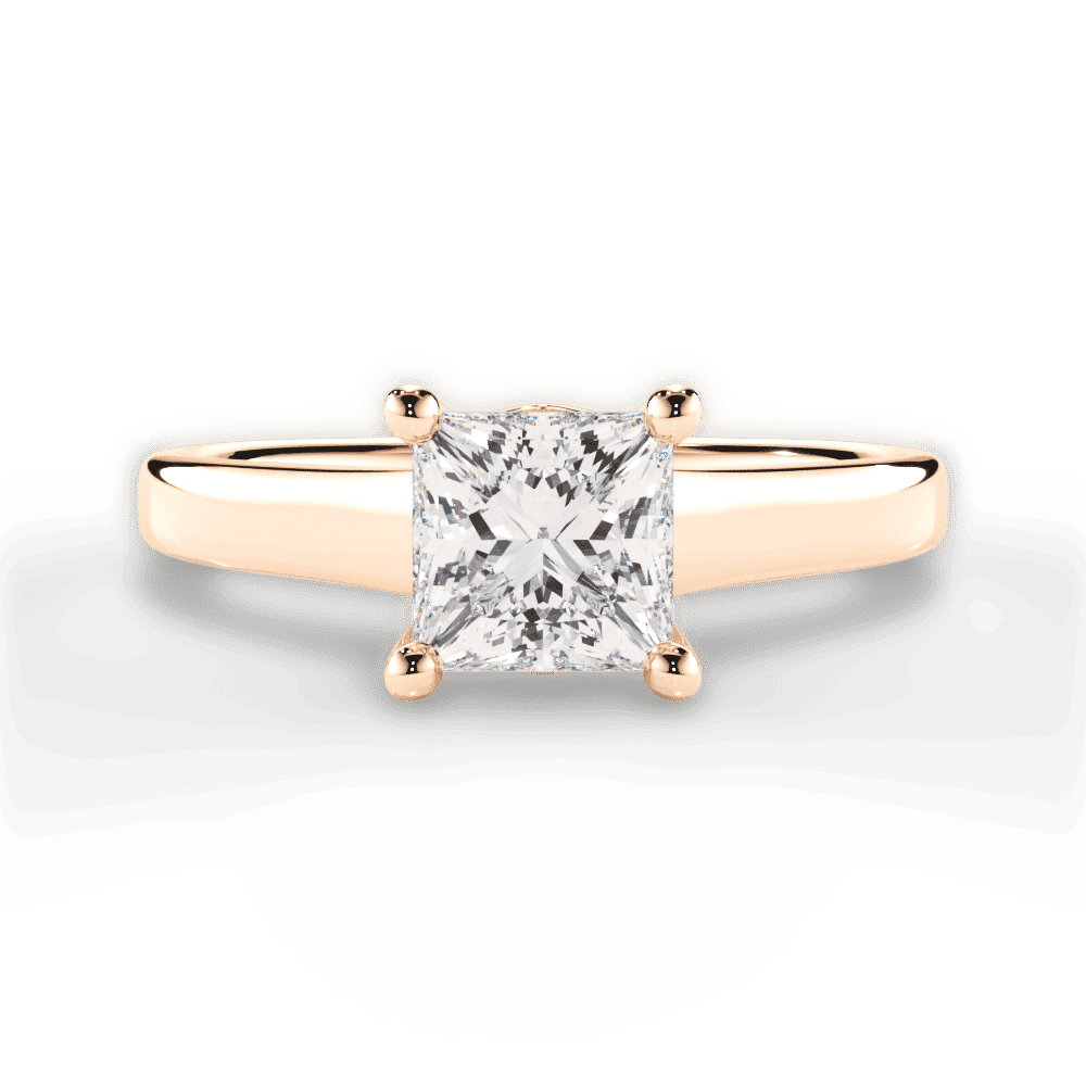 14kt Rose Gold/18kt Rose Gold/princess/top