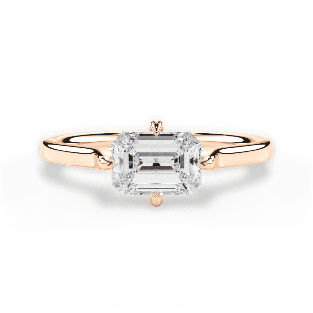 14kt Rose Gold/18kt Rose Gold/emerald/top
