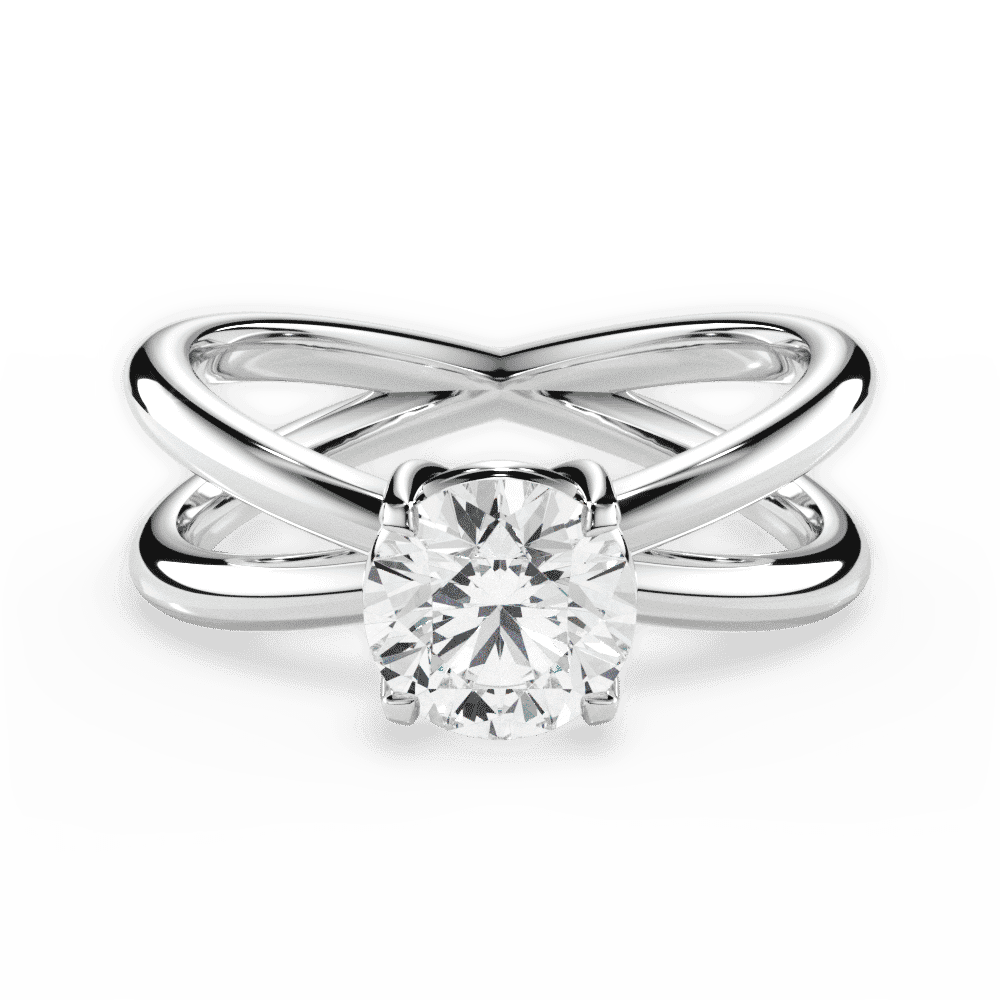 14kt White Gold/18kt White Gold/Platinum/round/top