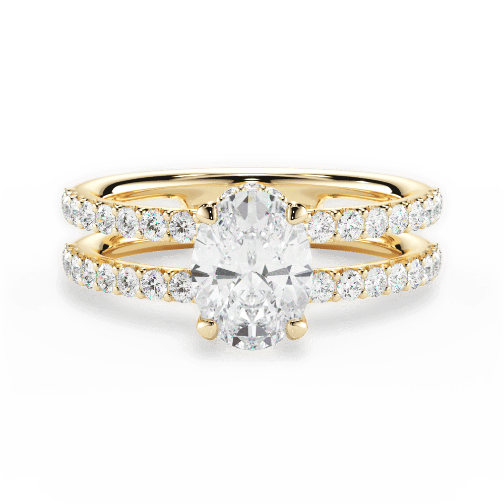 14kt Yellow Gold/18kt Yellow Gold/oval/top