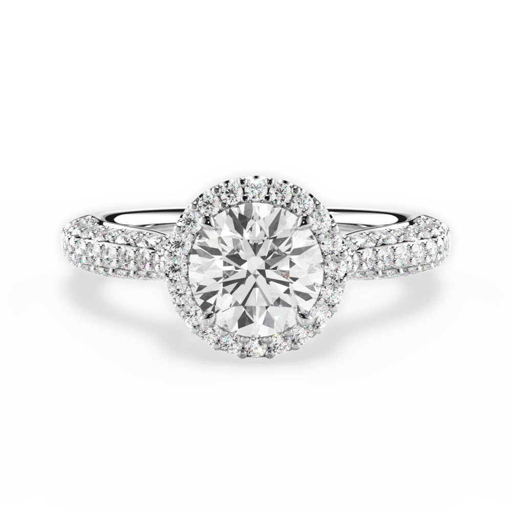 14kt White Gold/18kt White Gold/Platinum/round/top