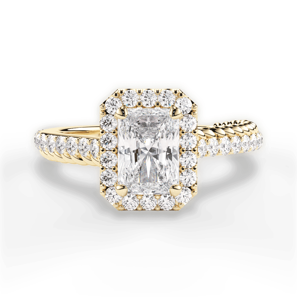 14kt Yellow Gold/18kt Yellow Gold/radiant/top