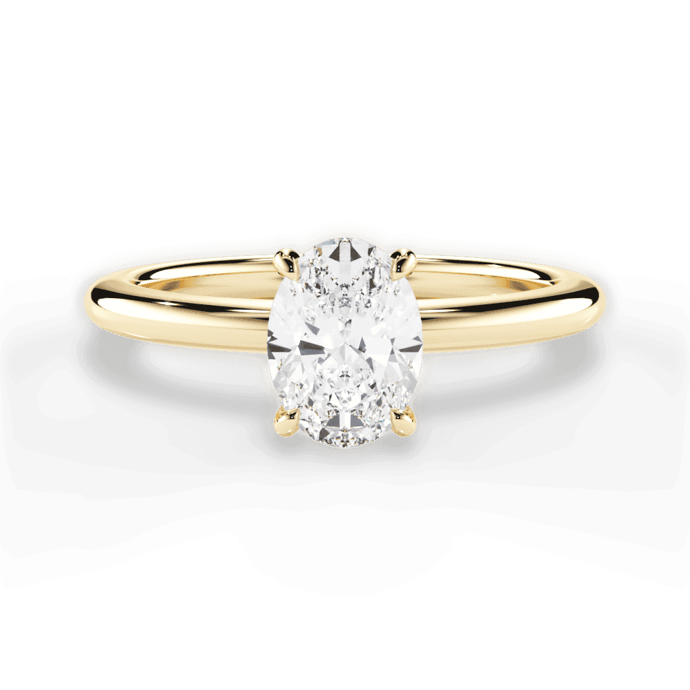 14kt Yellow Gold/18kt Yellow Gold/oval/top