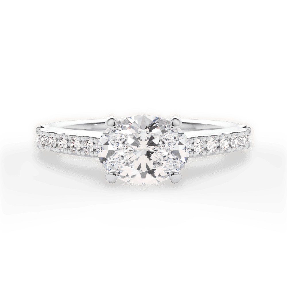 14kt White Gold/18kt White Gold/Platinum/oval/top