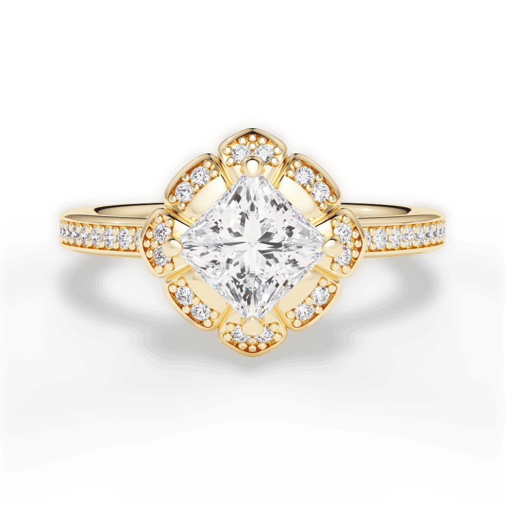 14kt Yellow Gold/18kt Yellow Gold/princess/top