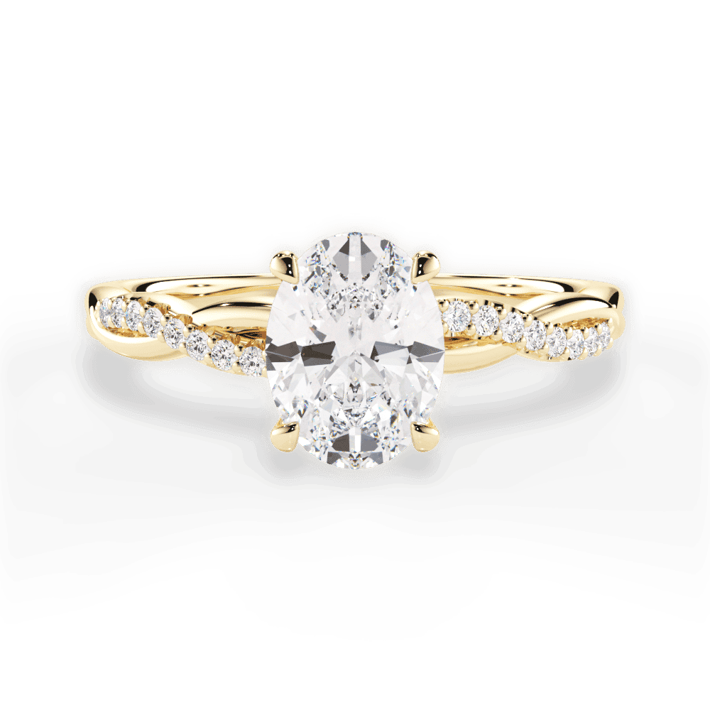 14kt Yellow Gold/18kt Yellow Gold/oval/top