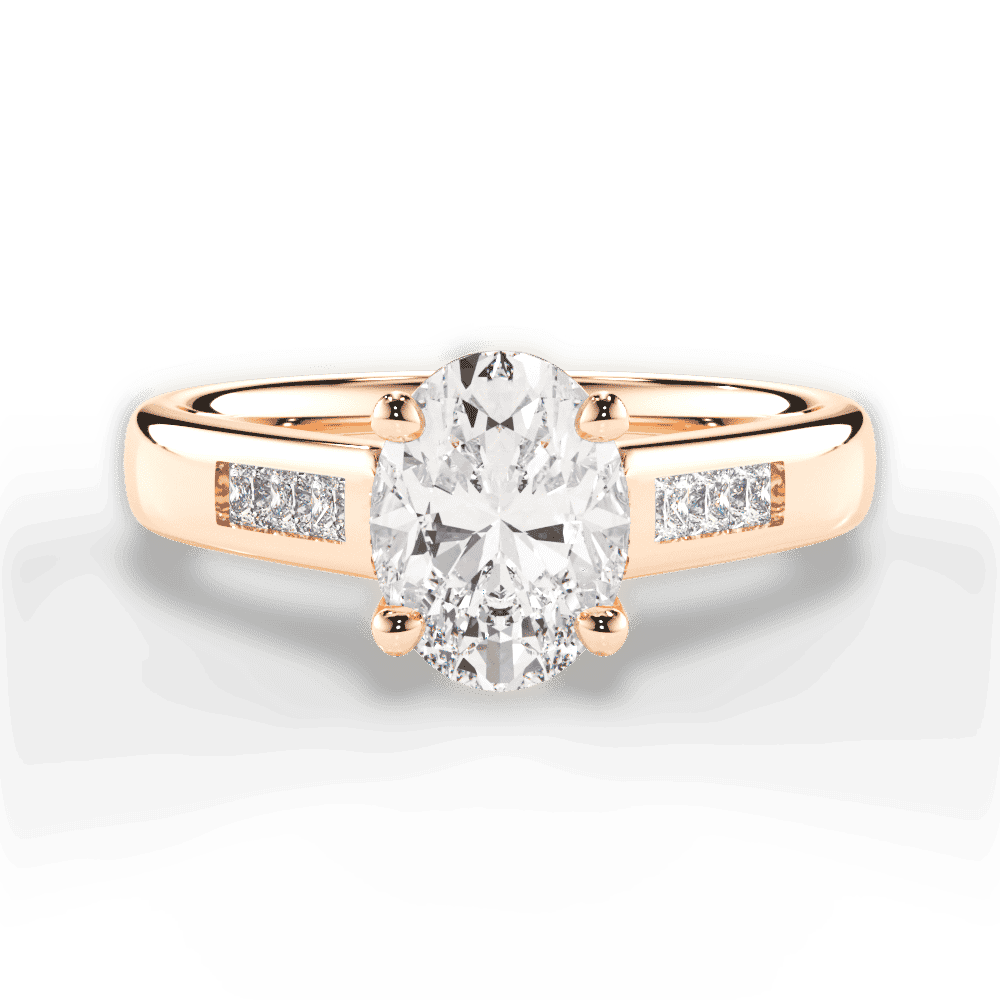 14kt Rose Gold/18kt Rose Gold/oval/top