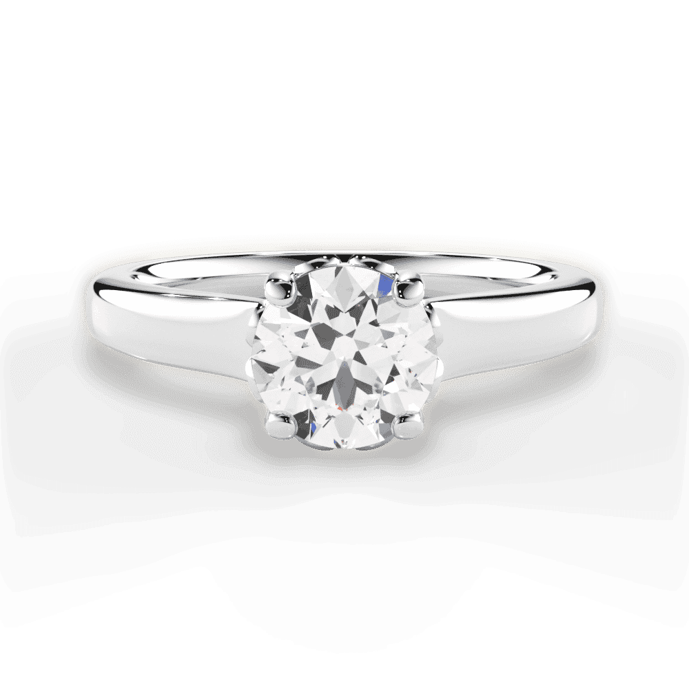 14kt White Gold/18kt White Gold/Platinum/round/top