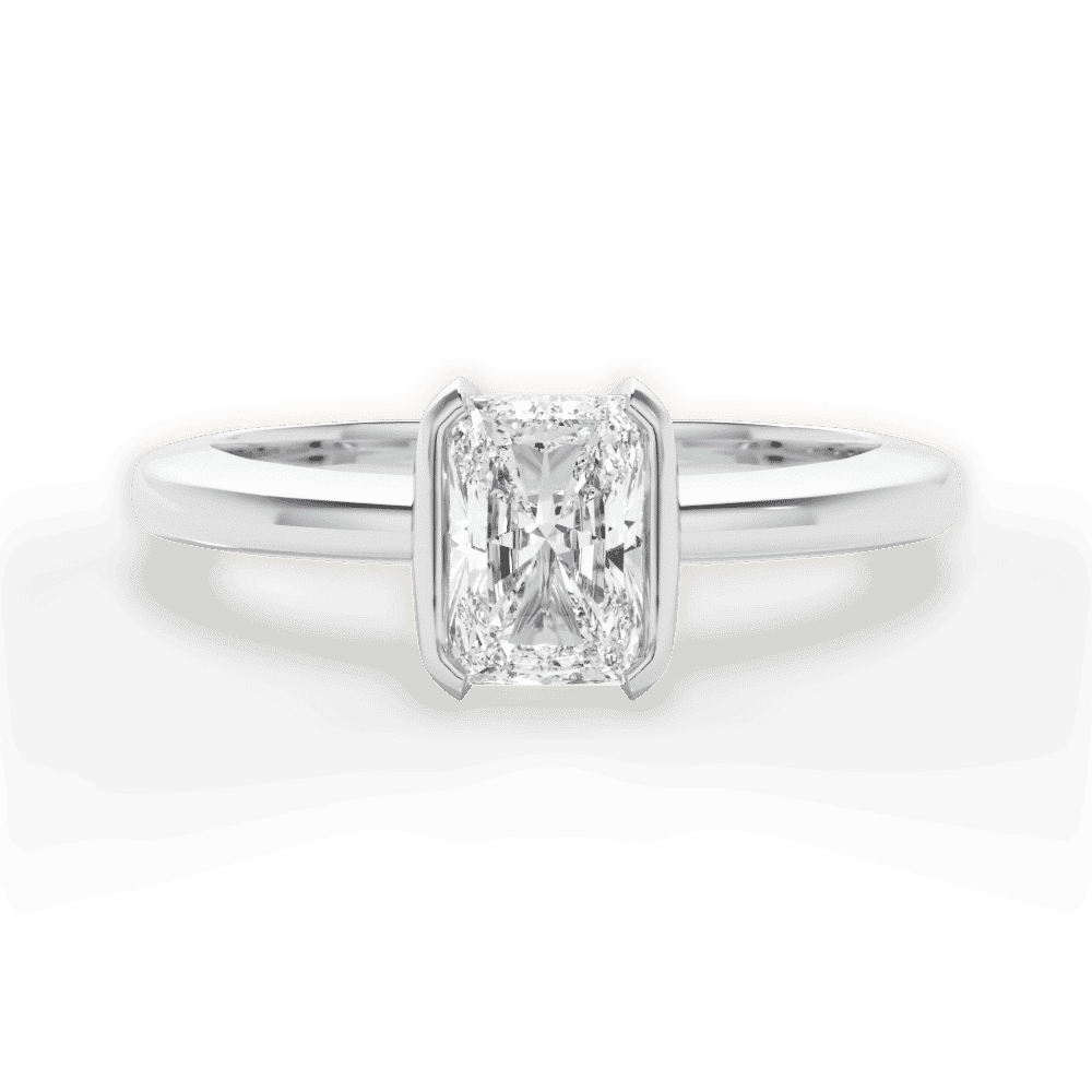 14kt White Gold/18kt White Gold/Platinum/radiant/top