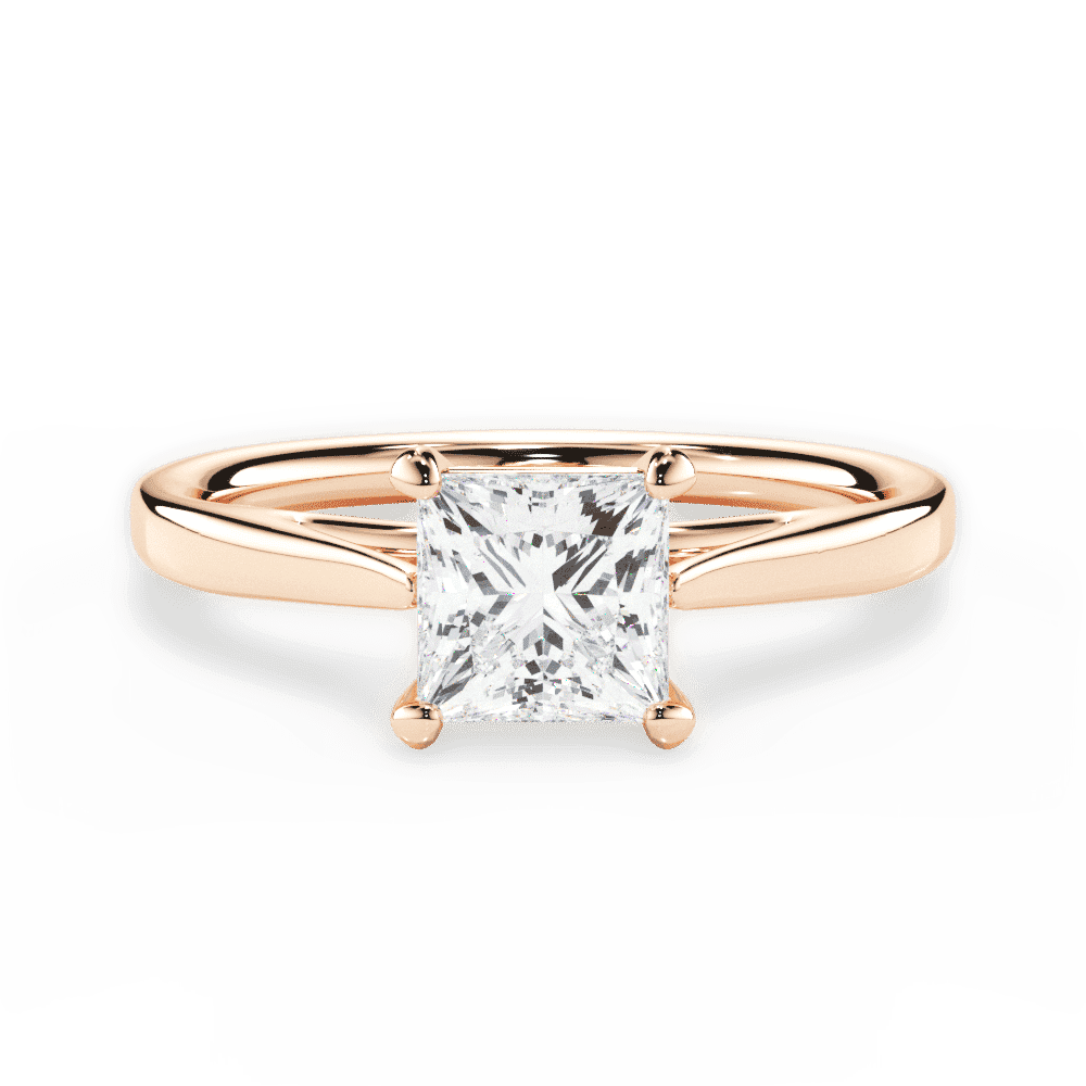 14kt Rose Gold/18kt Rose Gold/princess/top
