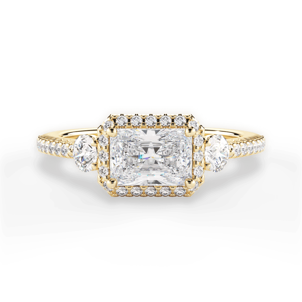 14kt Yellow Gold/18kt Yellow Gold/radiant/top