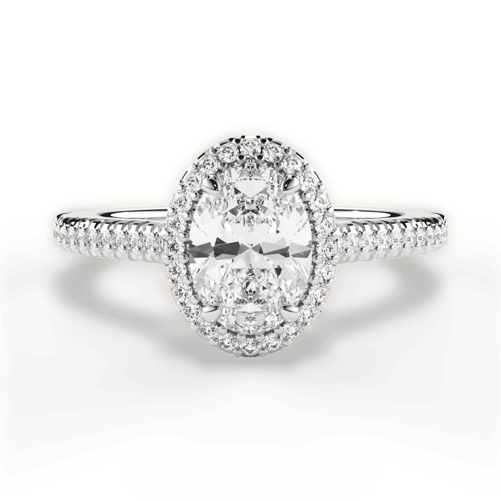14kt White Gold/18kt White Gold/Platinum/oval/top