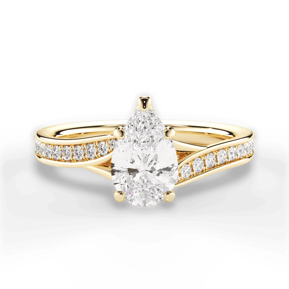 14kt Yellow Gold/18kt Yellow Gold/pear/top