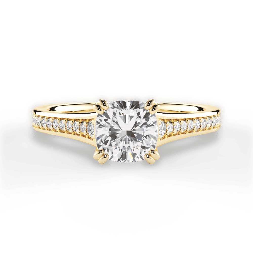14kt Yellow Gold/18kt Yellow Gold/cushion/top