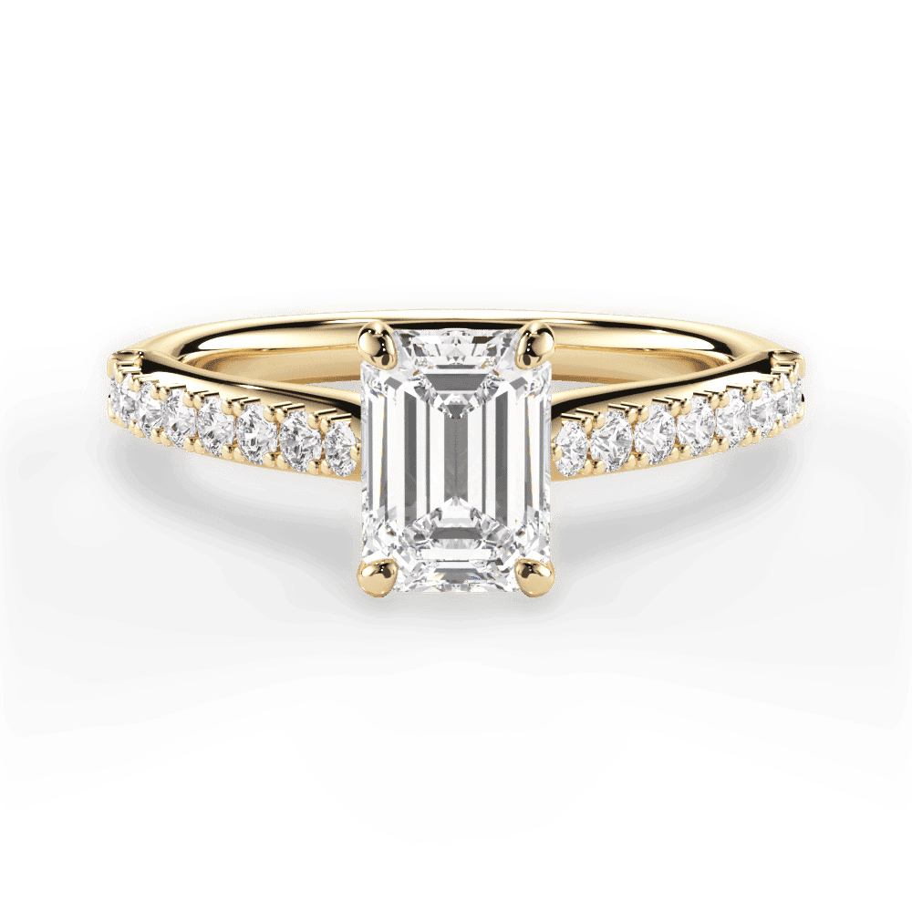 14kt Yellow Gold/18kt Yellow Gold/emerald/top