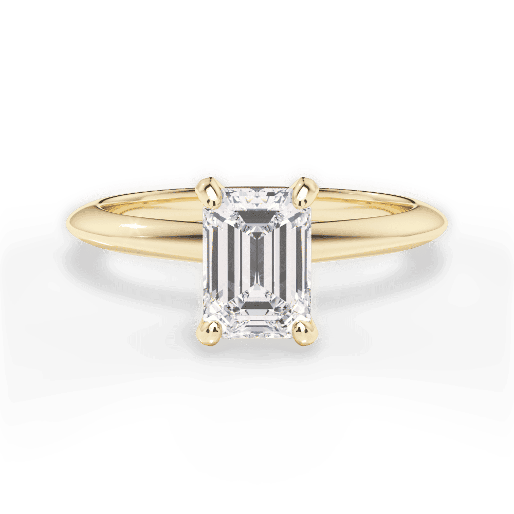 14kt Yellow Gold/18kt Yellow Gold/emerald/top