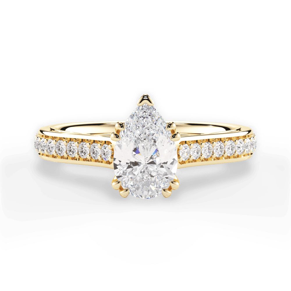14kt Yellow Gold/18kt Yellow Gold/pear/top