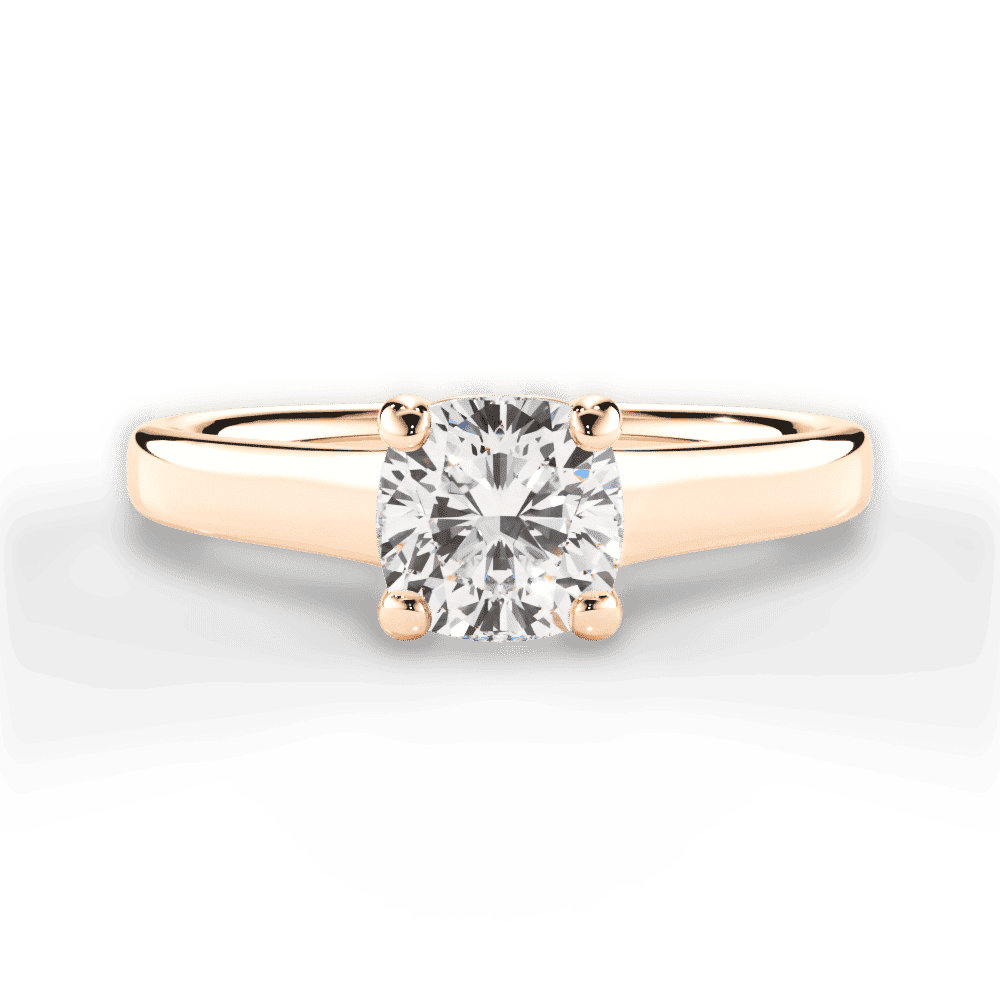 14kt Rose Gold/18kt Rose Gold/cushion/top