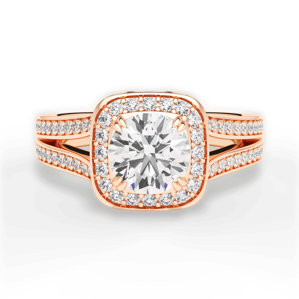 14kt Rose Gold/18kt Rose Gold/round/top