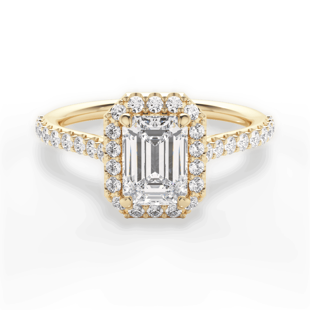 14kt Yellow Gold/18kt Yellow Gold/emerald/top