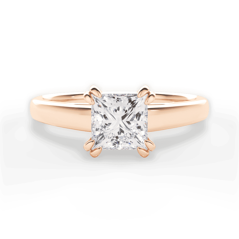 14kt Rose Gold/18kt Rose Gold/princess/top