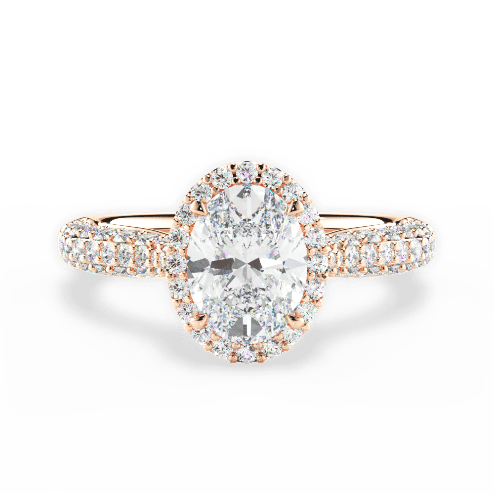 14kt Rose Gold/18kt Rose Gold/oval/top
