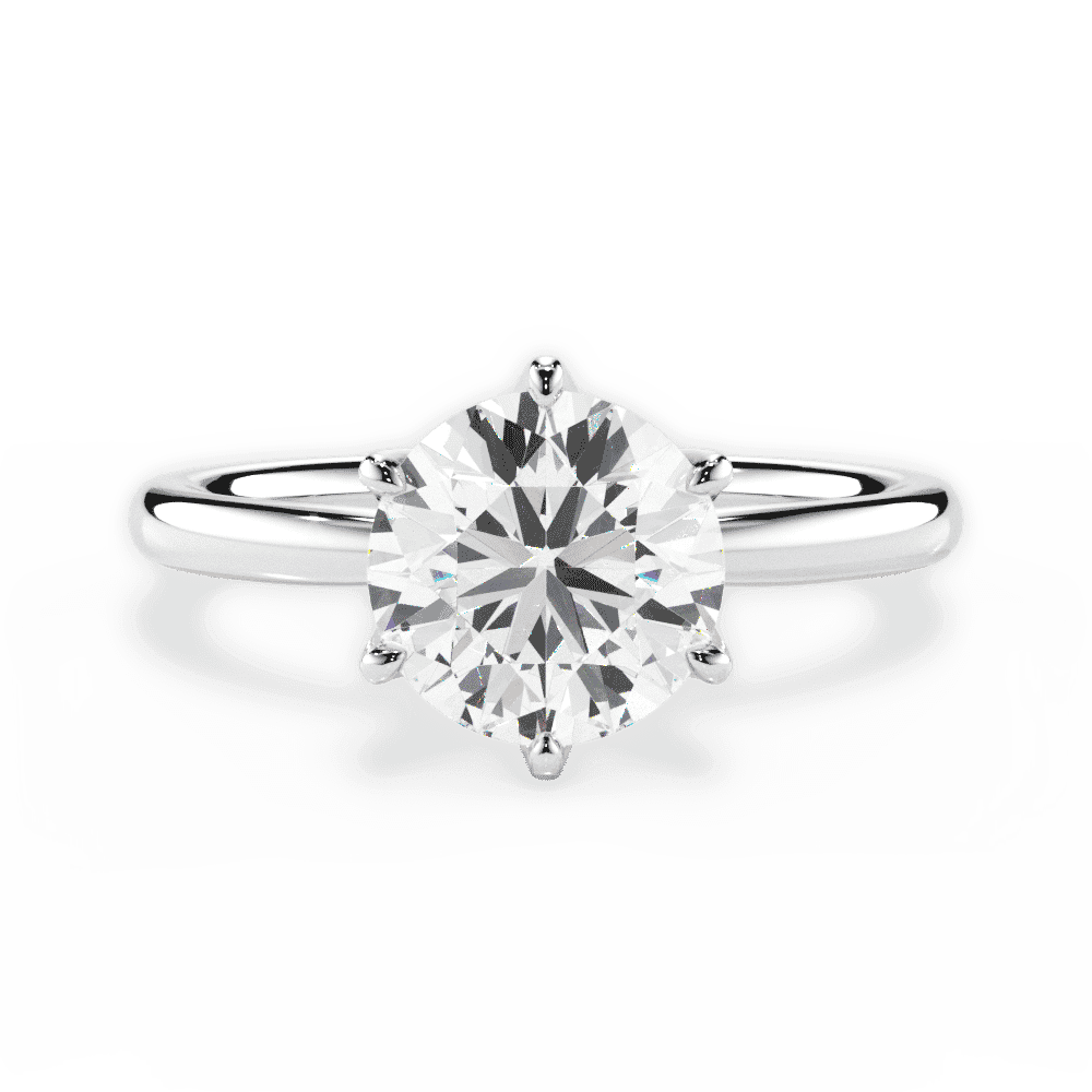 14kt White Gold/18kt White Gold/Platinum/round/top