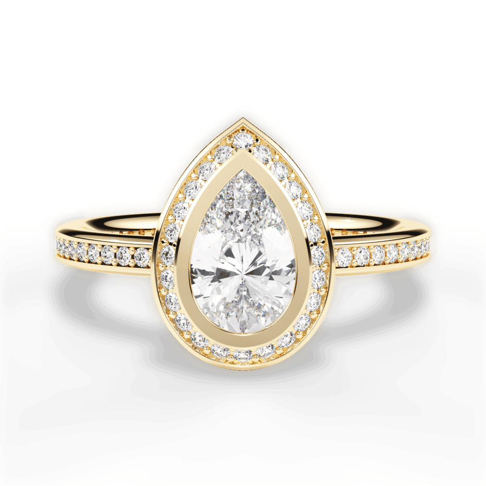14kt Yellow Gold/18kt Yellow Gold/pear/top