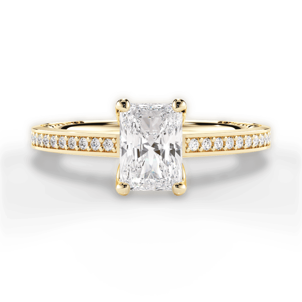 14kt Yellow Gold/18kt Yellow Gold/radiant/top