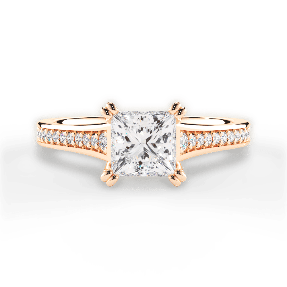 14kt Rose Gold/18kt Rose Gold/princess/top