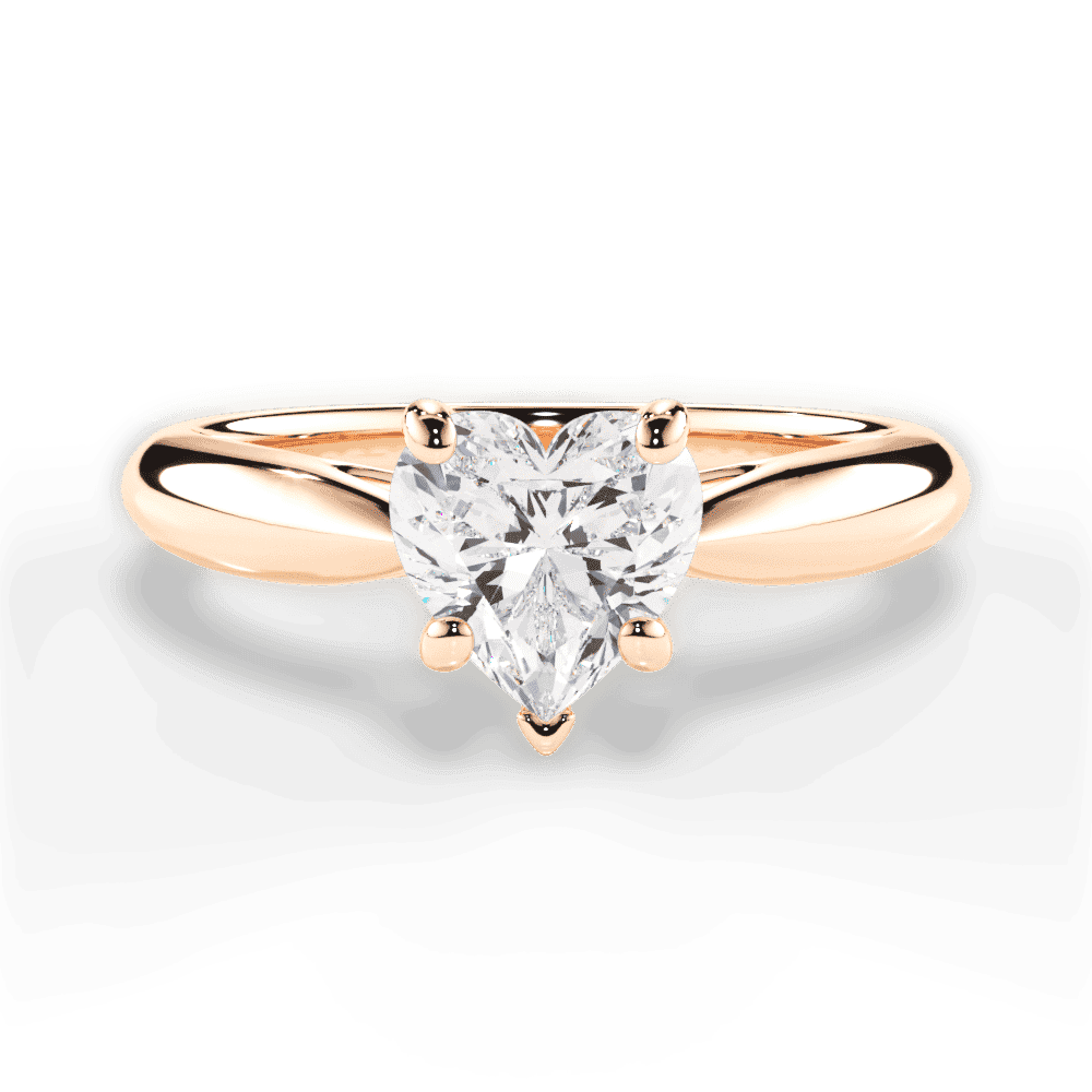 14kt Rose Gold/18kt Rose Gold/heart/top