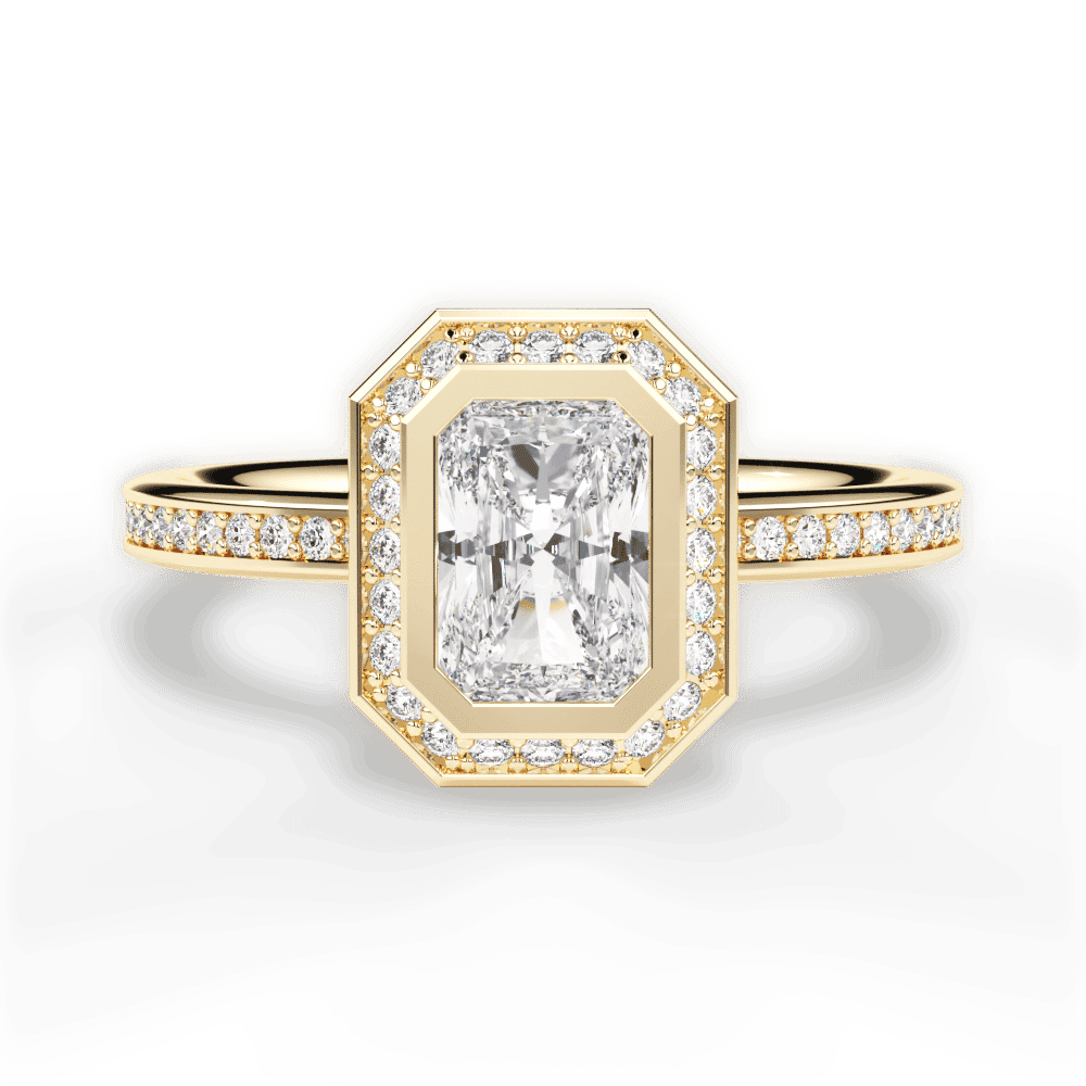 14kt Yellow Gold/18kt Yellow Gold/radiant/top