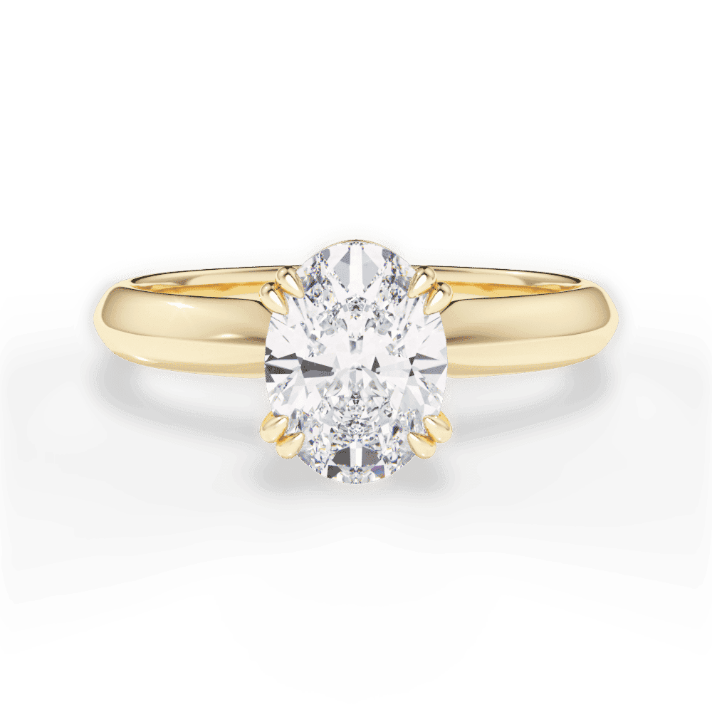 14kt Yellow Gold/18kt Yellow Gold/oval/top
