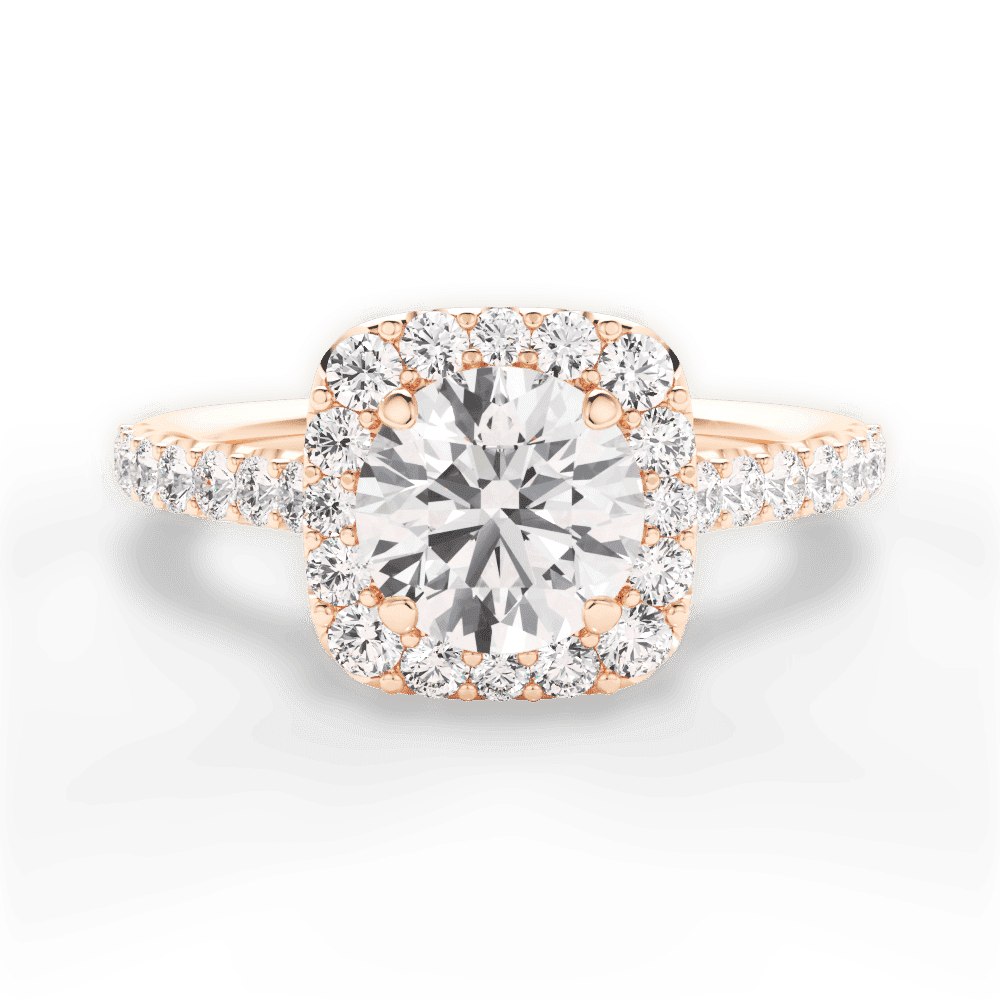 14kt Rose Gold/18kt Rose Gold/round/top