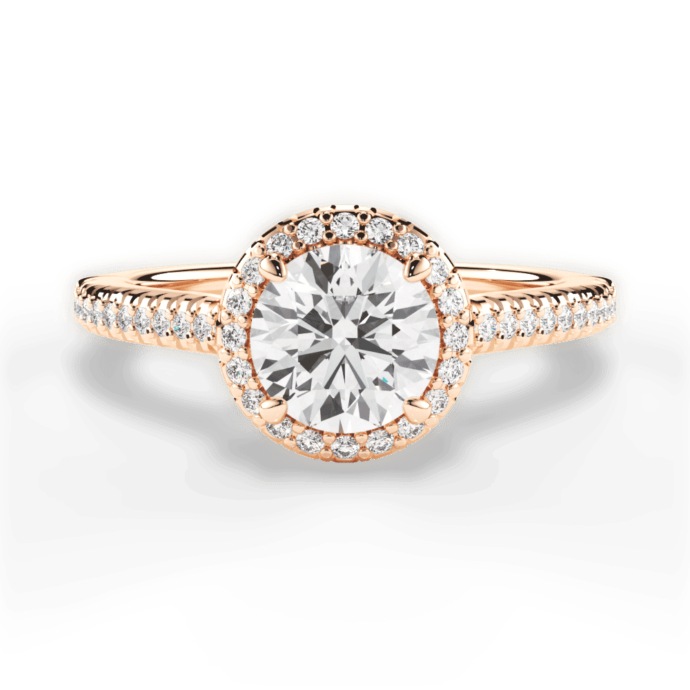 14kt Rose Gold/18kt Rose Gold/round/top