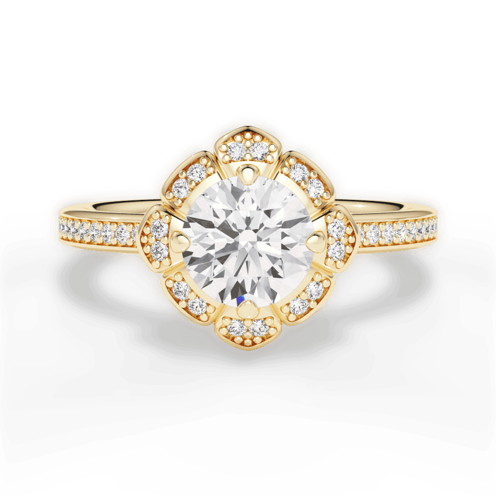 14kt Yellow Gold/18kt Yellow Gold/round/top