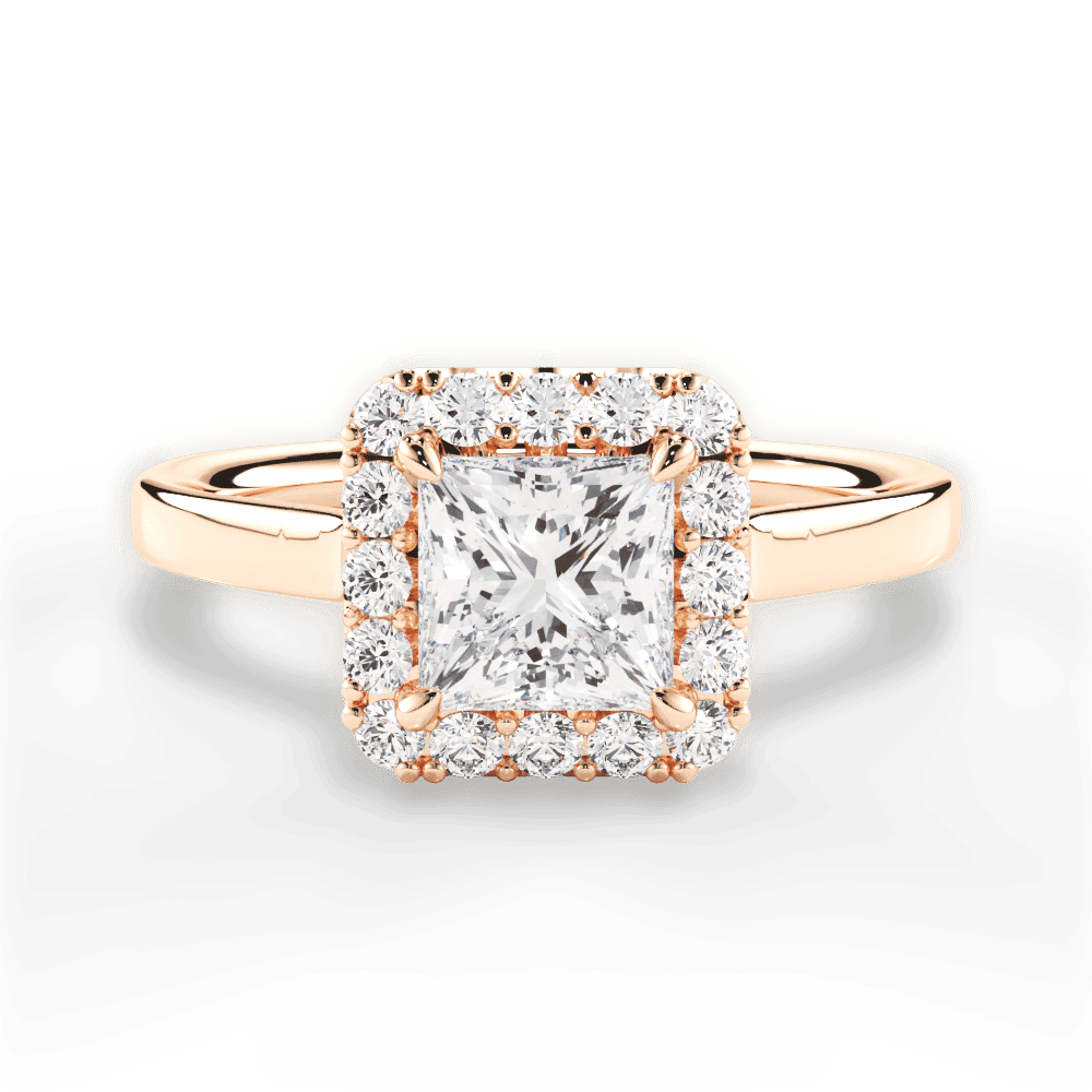 14kt Rose Gold/18kt Rose Gold/princess/top