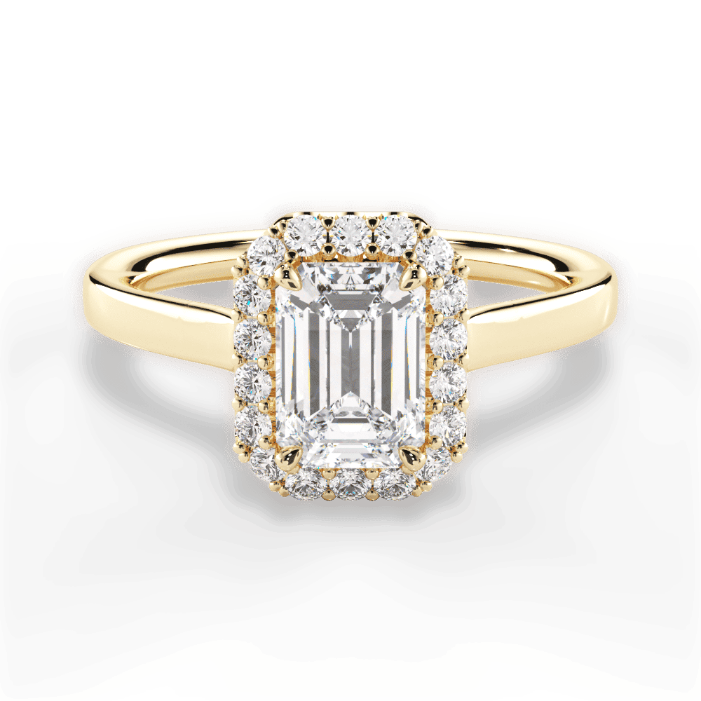 14kt Yellow Gold/18kt Yellow Gold/emerald/top