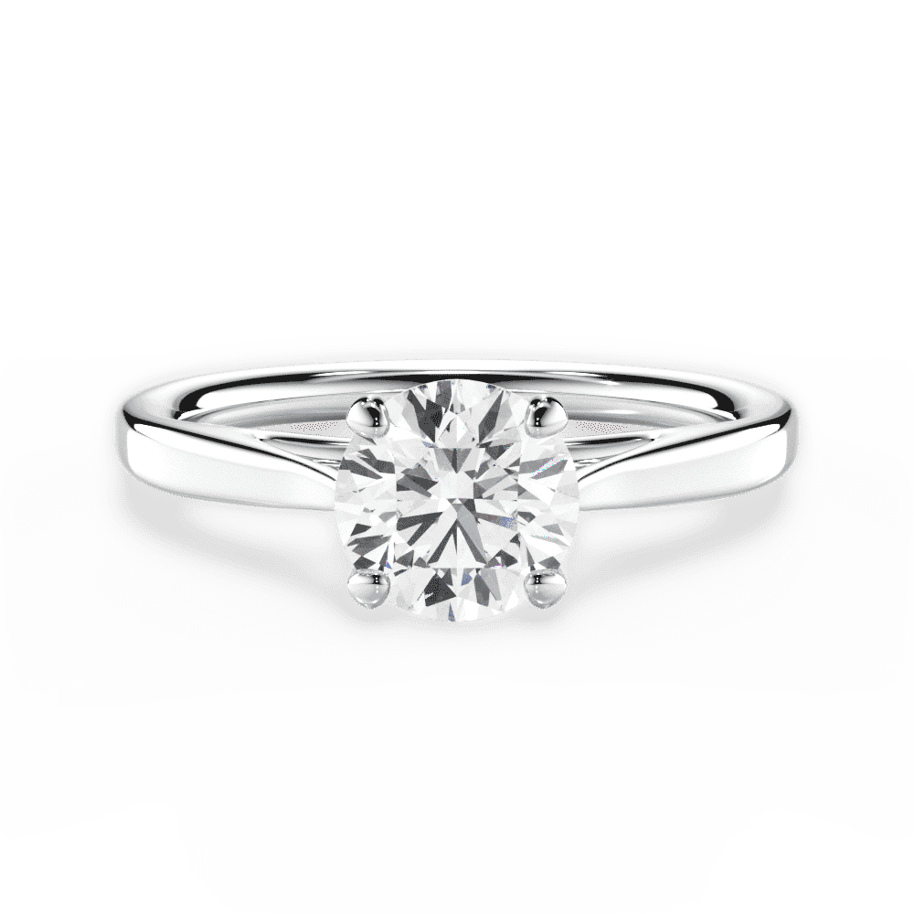 14kt White Gold/18kt White Gold/Platinum/round/top